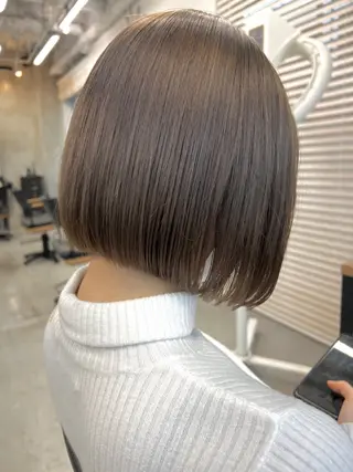 ミディアム 坂齋大地/レイヤー/ ミルクティーのヘアスタイル