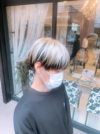 ショート ハイトーンブリーチ有 ブリーチ無しお任せのヘアスタイル