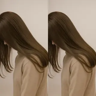 セミロング カラー 山口生真 ✂︎小顔矯正カットのヘアスタイル