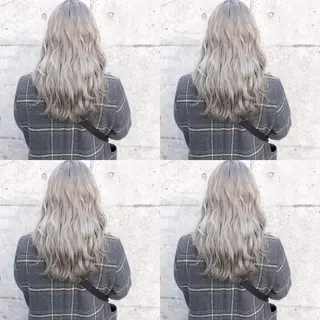 セミロング カラー 韓国レイヤーカット/ 儚げカラーチナツのヘアスタイル