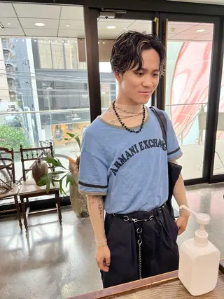 ショート パーマ 千葉 郁也のヘアスタイル