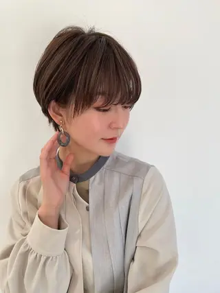 ショート 縮毛/ショート/ ボブ/レイヤー/小原のヘアスタイル