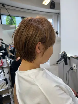 ショート 似合わせ♡レイヤー/ 暖色艶カラー/moeのヘアスタイル