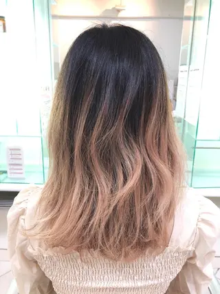 ミディアム 保住 亮太のヘアスタイル