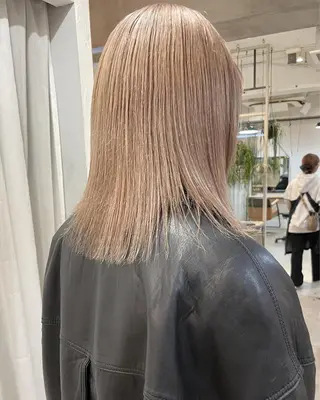 セミロング 小顔レイヤー×コンパ クトボブ/林隆平のヘアスタイル