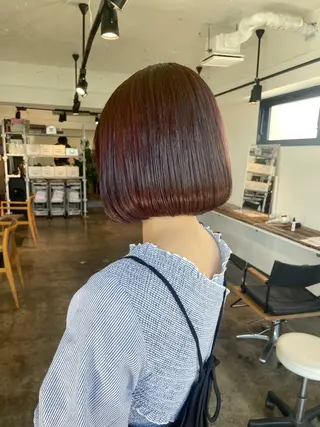 ミディアム カラー 暖色カラー🍒 ケアブリーチ/akiのヘアスタイル