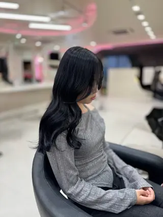 ロング 韓国ヘア×髪質改善 齋藤晴のヘアスタイル