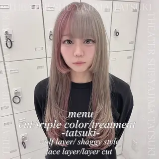 ロング カラー 🫧ハイトーン特化 🐺矢島タツキ🐺のヘアスタイル