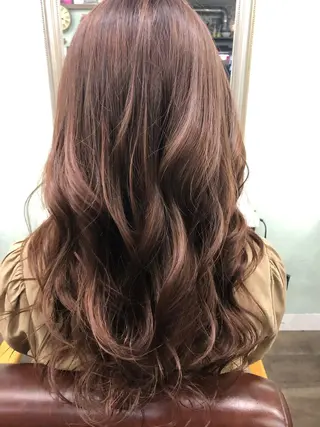 セミロング 🌟髪質改善ケアカラ ー美髪縮毛矯正y🌟のヘアスタイル