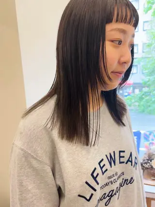 セミロング カラー 西山 紗耶香🪽 透明感カラー/ボブのヘアスタイル