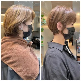 ショート カラー 仙台Ｉ韓国レイヤー Ｉ髪質改善Ｉ伊藤拓海のヘアスタイル