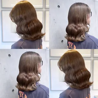 ミディアム カラー カジュアルを女っぽく 𝗮𝘆𝗮𝗰𝗼のヘアスタイル