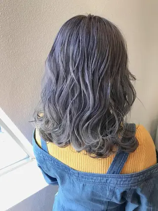 ミディアム カラー lani 天神大名/ブリーチのヘアスタイル