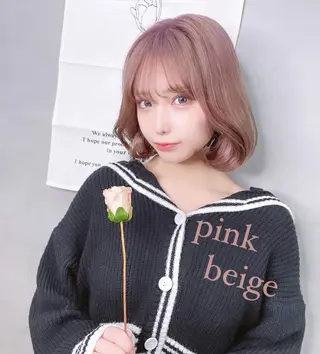 ショート カラー 透明感カラー× 小顔カット♡ヒデさんのヘアスタイル