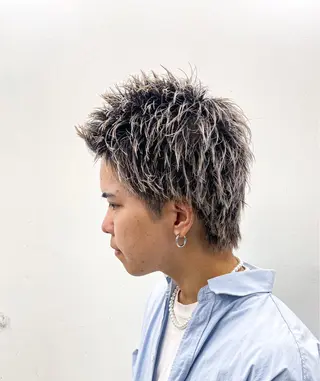 カラー メンズ 森本裕/オーナー/ スパイラルパーマのヘアスタイル