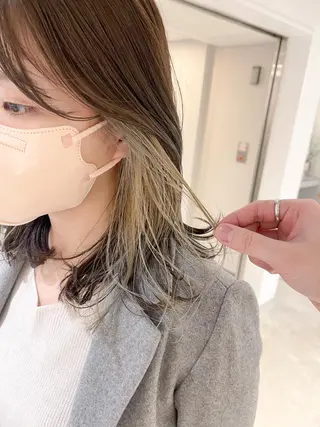 ミディアム カラー 川本 裕🌿のヘアスタイル