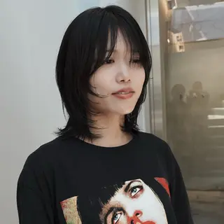 ミディアム カラー マンツーマン/ shihoのヘアスタイル