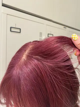 ミディアム カラー エクステ／インナー カラー 礒野朱里のヘアスタイル