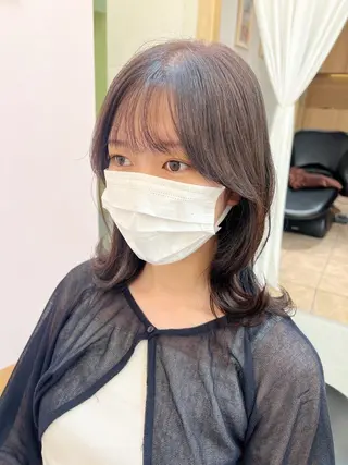 ミディアム 🌷韓国レイヤー/艶 カラー🇰🇷amiのヘアスタイル