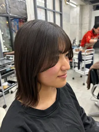 セミロング すぐ巻ける縮毛矯正 🍀勝倉　麗のヘアスタイル