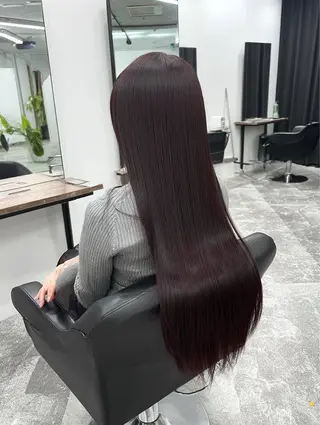 ロング 酸性ストレート/ 髪質改善/イソヤトモのヘアスタイル