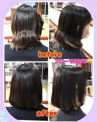 ミディアム 加藤 佳美のヘアスタイル