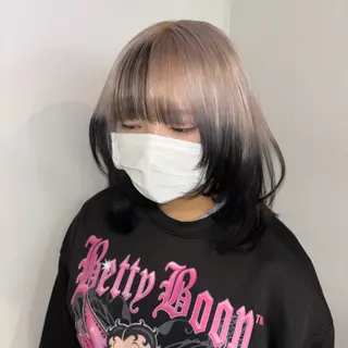 セミロング カラー Ren. 🦋デザインカラーのヘアスタイル