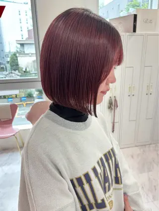 ミディアム yuki／ 名駅／艶カラーのヘアスタイル