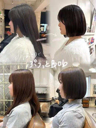 ショート MINX青山店所属・結莉/ボブ/ 縮毛矯正のヘアスタイル
