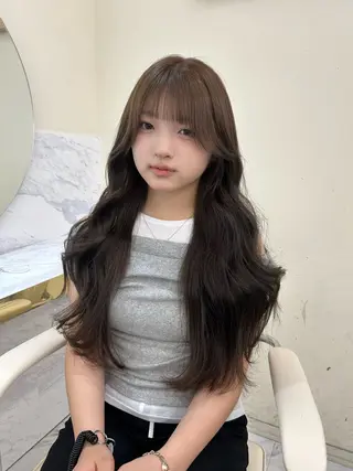 ロング カラー ヘアアレンジ maoブリーチ無し 似合わせカラーのヘアスタイル