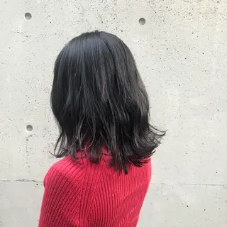 セミロング カラー 酸性縮毛矯正🧴韓国 レイヤー/髪質改善のヘアスタイル