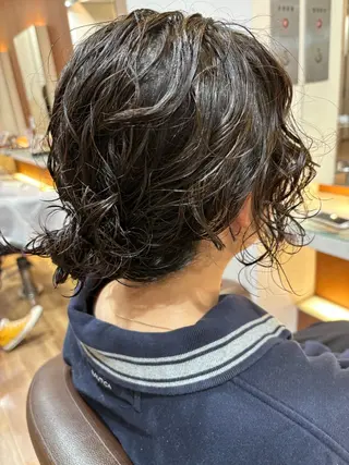 ミディアム パーマ しみず さくら🌸のヘアスタイル