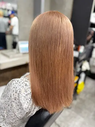 セミロング 🌟髪質改善ケアカラ ー美髪縮毛矯正y🌟のヘアスタイル