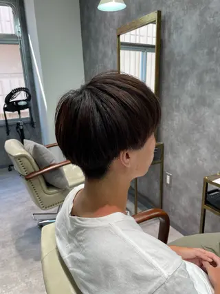 メンズ 艶感暖色カラー /透明感/瀬戸山舞のヘアスタイル