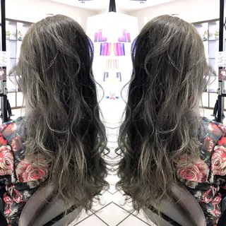 ロング カラー シールエクステ⭐️ オオミタクヤのヘアスタイル