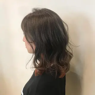 セミロング カラー 【髪質改善💎韓国風 レイヤー🌷】山川のヘアスタイル