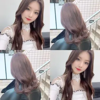 ミディアム カラー ヘアアレンジ 🍒暖色✖️レイヤー ／Haruna🍒のヘアスタイル