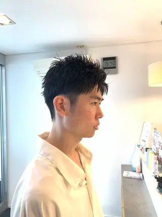 メンズ 名竹聖治/透明感 カラー/縮毛矯正のヘアスタイル