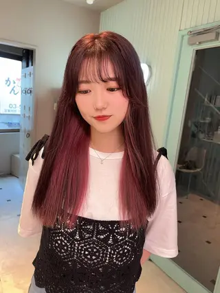 セミロング カラー ヘアアレンジ メンズ 愛されカラー🩷 はるなのヘアスタイル