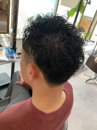 パーマ メンズ ufufu所属・境 菜摘のヘアスタイル