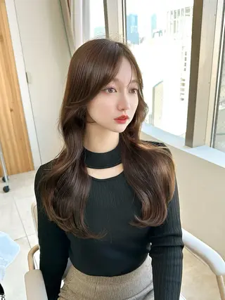 ロング カラー 🇰🇷韓国風くびれ ヘア🇰🇷中村優大のヘアスタイル