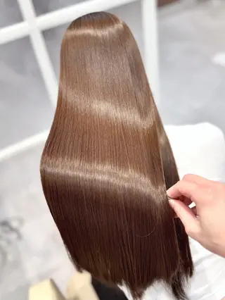 セミロング 美髪改善ストレート/ 植村友哉のヘアスタイル