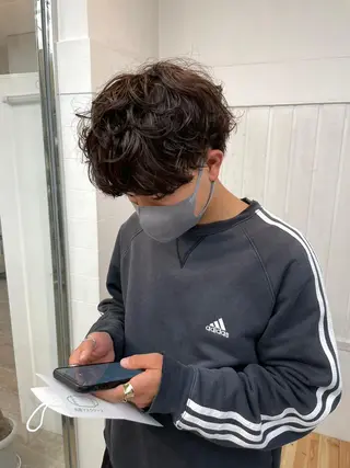 セミロング カラー パーマ ヘアアレンジ 初めでも安心🌟 newi町田✂のヘアスタイル