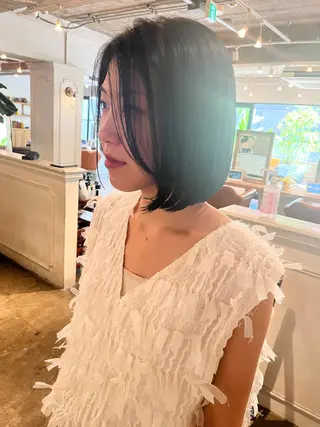 ショート カラー 銀座🤍ボブ/ ミディアム/佐野夢美のヘアスタイル