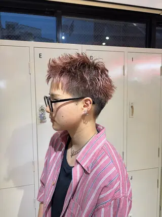 メンズ 高明度ハイトーン× ショート/莉音🧤のヘアスタイル