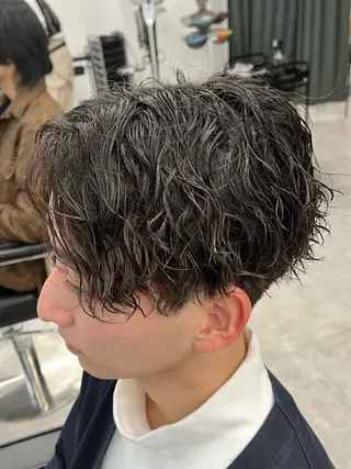 ショート パーマ メンズ 新潟メンズパーマ 新潟駅/小田拓実のヘアスタイル