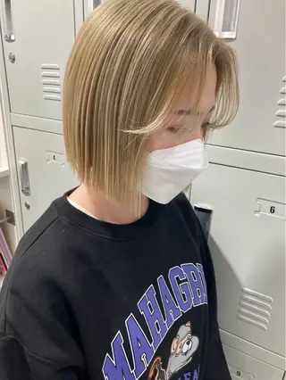 ミディアム WARP/縮毛矯正 山野辺のヘアスタイル