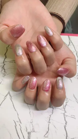 ネイル はな💎ネイル ワンホン、長さ出しのネイルデザイン