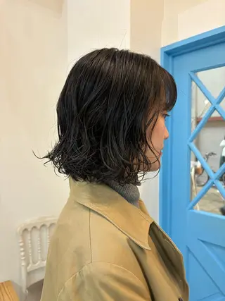 パーマ ボブ／ミニボブ／ akaneのヘアスタイル