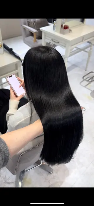 ロング 神戸で縮毛矯正/髪質 改善/お任せくださいのヘアスタイル